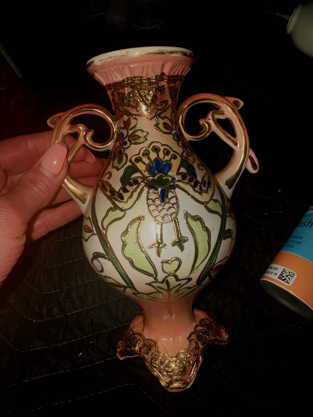 VINTAGE Saxony Vase, HUGE rare beautiful